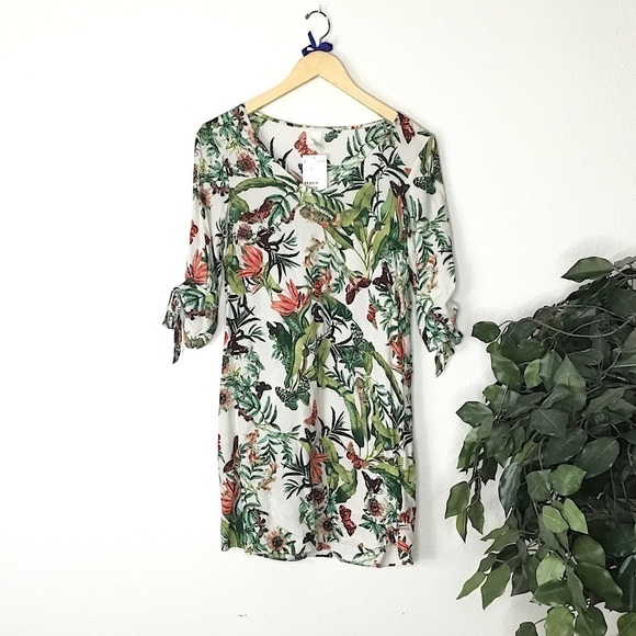NWT H&M Tropical Dress - Picture 1 of 5